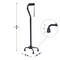 Emma and Oliver Ramsey Height Adjustable Quad Cane with Foam-Padded Handle for Comfortable Grip and Stable, Four-Pronged Base for Left or Right-Handed Users
